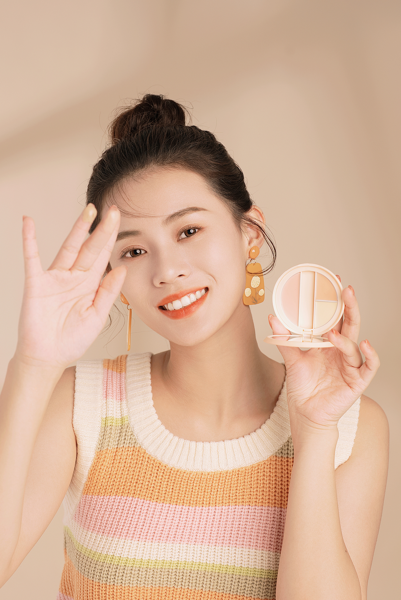 遮瑕盘模特拍摄