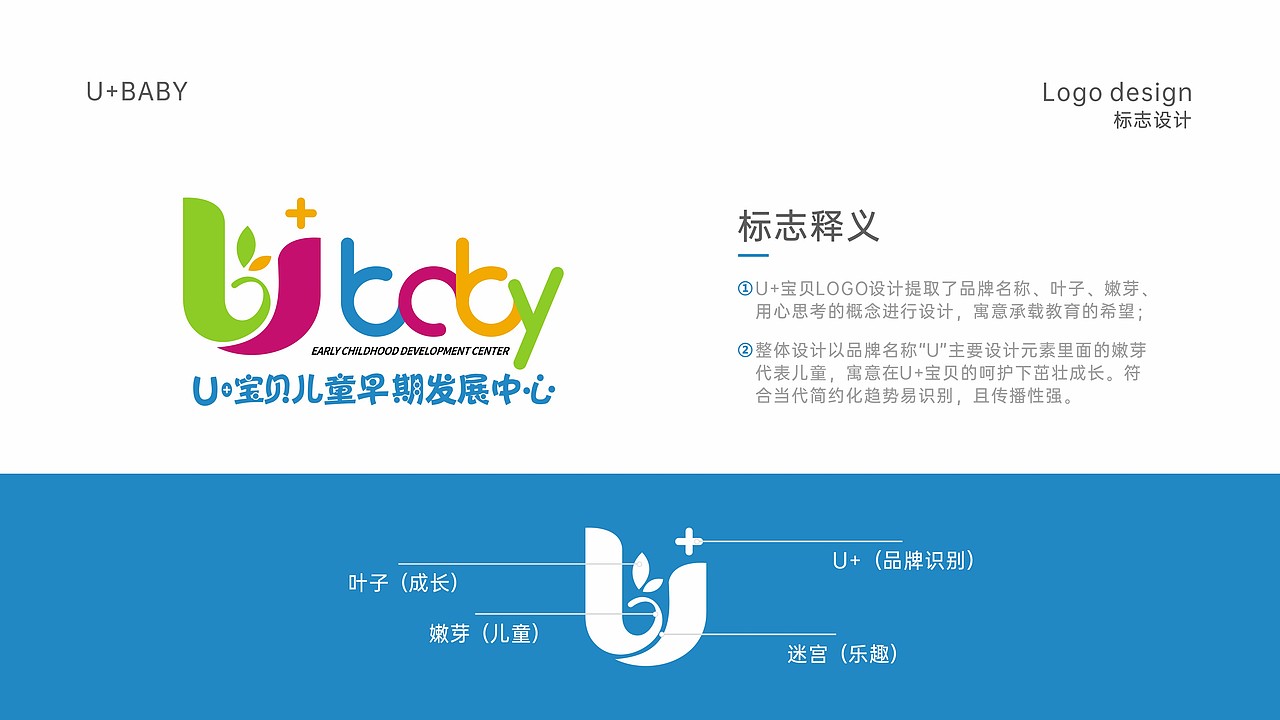 【学校】智汇蚁原创-U+宝贝 儿童早教中心LOGO设计（图ZMzA5NzQwNTY4） - 品牌 - 站酷设计师OAKPIXEL橡素原创素材 - 站酷ZCOOL