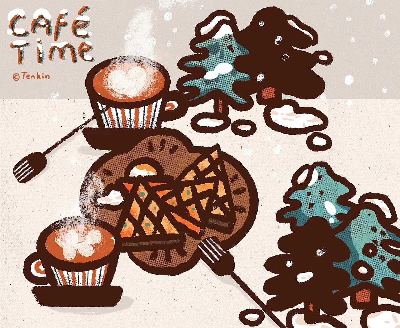 咖啡与野餐系列（图ZMzEyNzA2Mzg0） - 创作习作 - 站酷设计师Tenkin原创素材 - 站酷ZCOOL