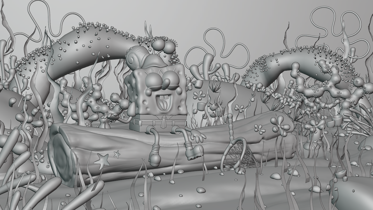 海绵宝宝三维卡通场景