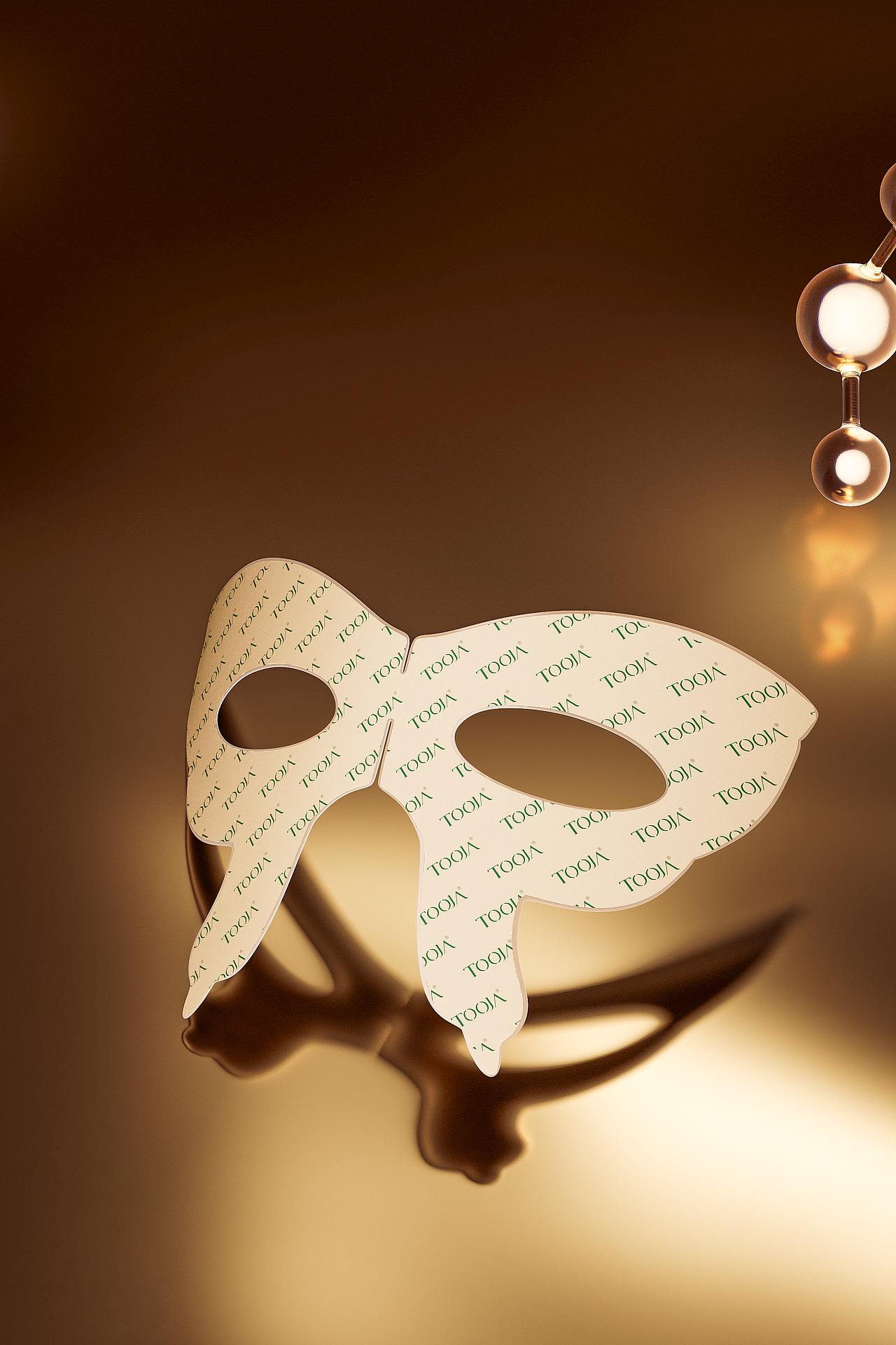 面膜设计眼膜包装面膜渲染黑金医美静物渲染蝴蝶眼膜