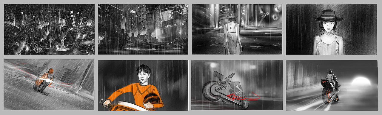 赛博朋克广告分镜