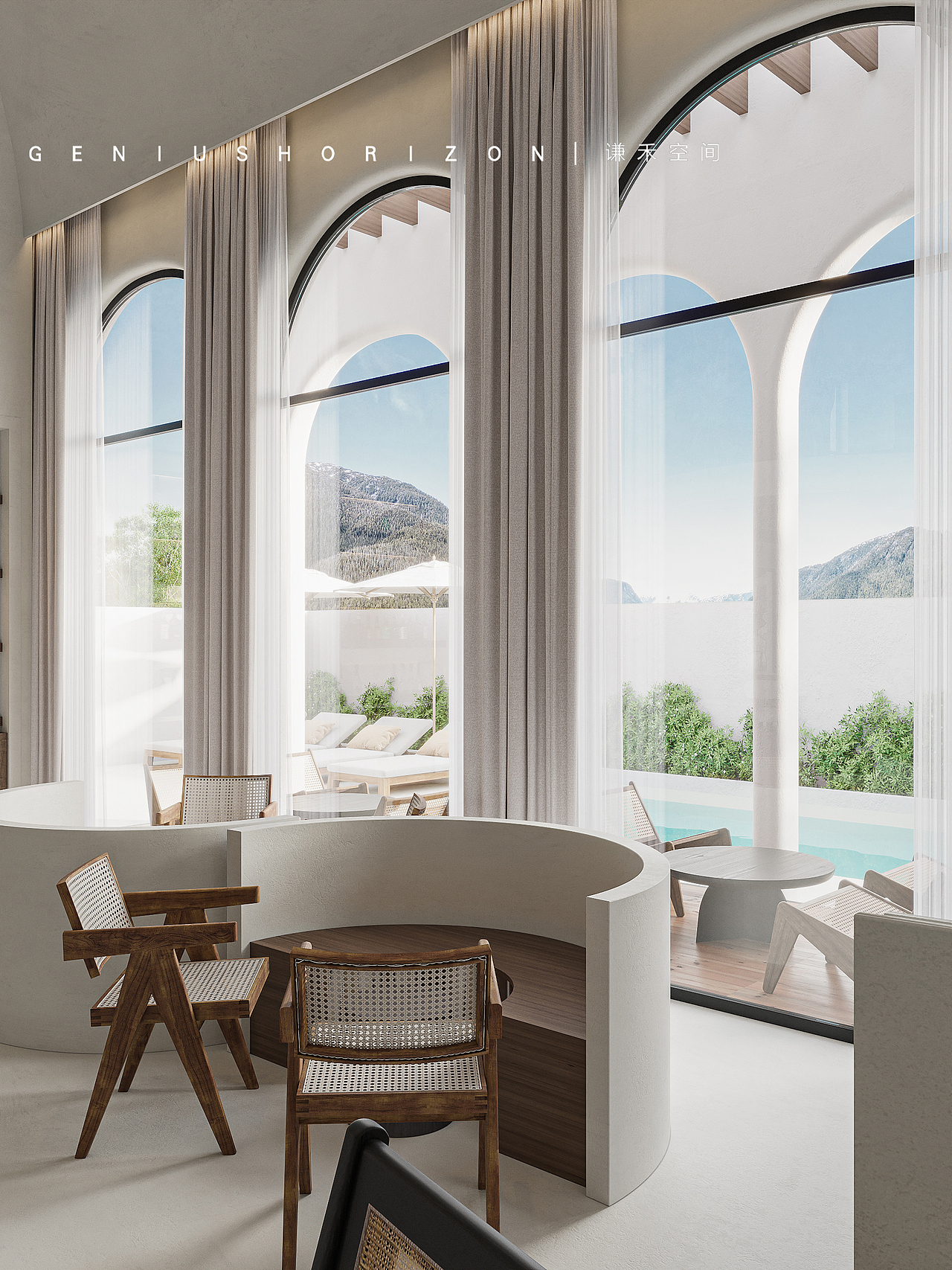 谦禾空间设计 隐山视觉 | 侘寂民宿设计