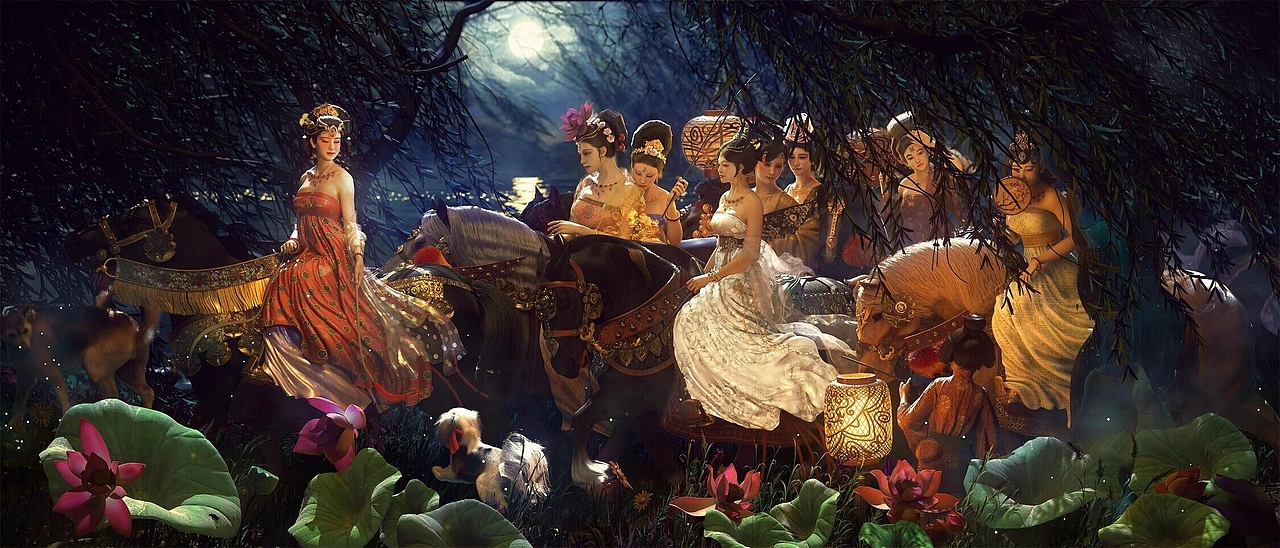 夏夜（图ZMjk2OTE5NzU2） - 人物/生物 - 站酷设计师成都AIX工作室原创素材 - 站酷ZCOOL