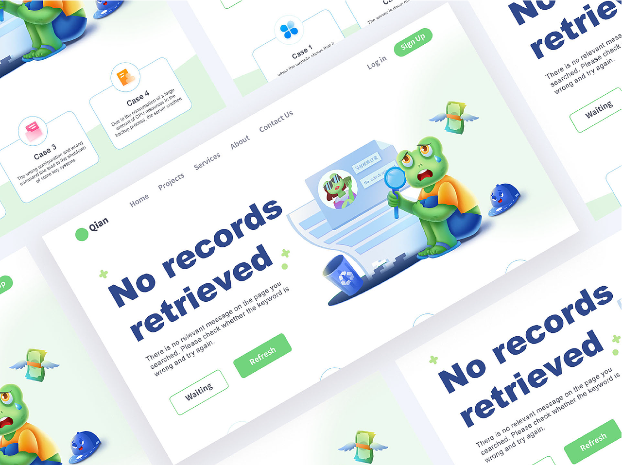 #大郎该画图了#B端创意缺省页设计-02-没有检索记录（图ZMzEyMTc4MjMy） - APP界面 - 站酷设计师浅橙子原创素材 - 站酷ZCOOL