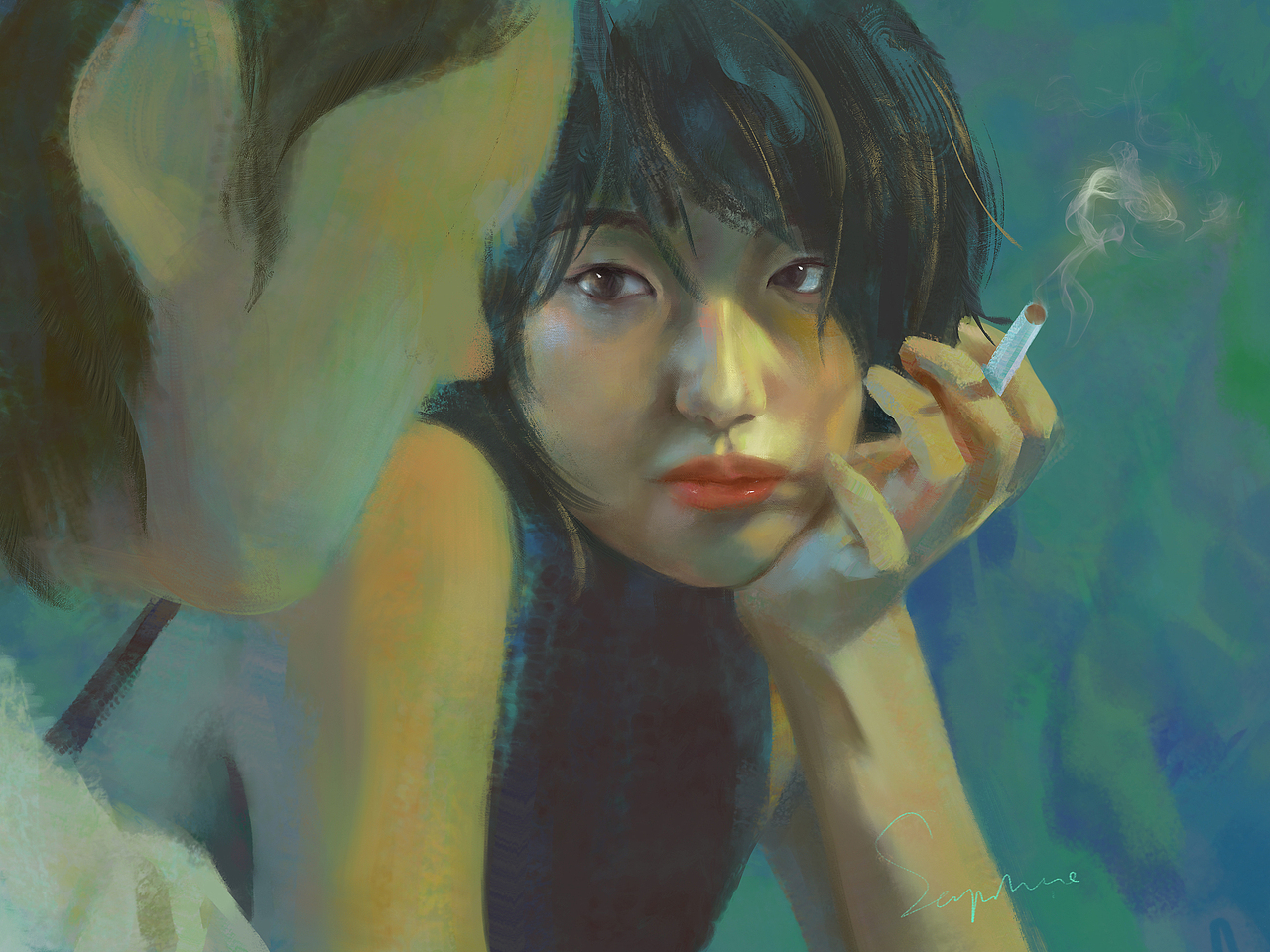 每天你都有机会和别人擦肩而过（图ZMzI4MzA2MDU2） - 艺术插画 - 站酷设计师Sapphirelsw原创素材 - 站酷ZCOOL
