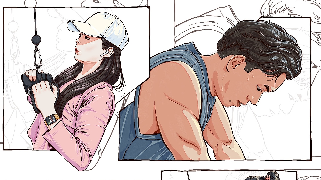 用画笔记录运动时刻~