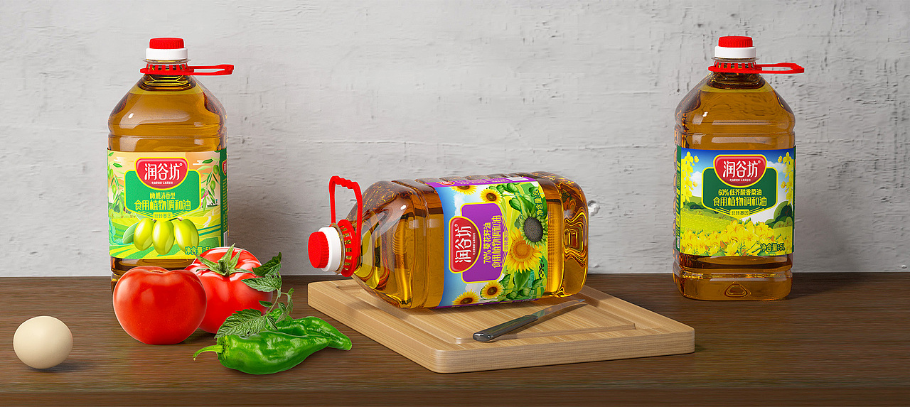 外星部落案例 | 潤谷坊 — 吃油要健康 認(rèn)準(zhǔn)潤谷坊（圖ZMzE1MzIyMjcy） - 生活用品 - 站酷設(shè)計(jì)師外星部落快銷咨詢原創(chuàng)素材 - 站酷ZCOOL