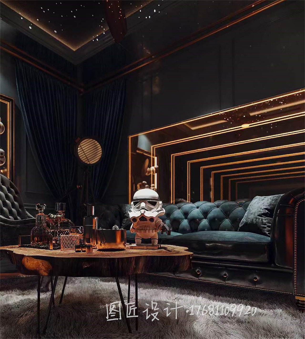 威士忌酒吧VIP室星战主题爱了爱了​（图ZMzY4MDk3MTYw） - 酒店餐饮设计 - 站酷设计师是温怡呀原创素材 - 站酷ZCOOL