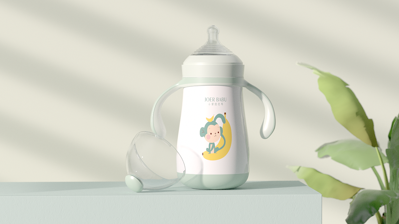 奶瓶C4D动效视频渲染