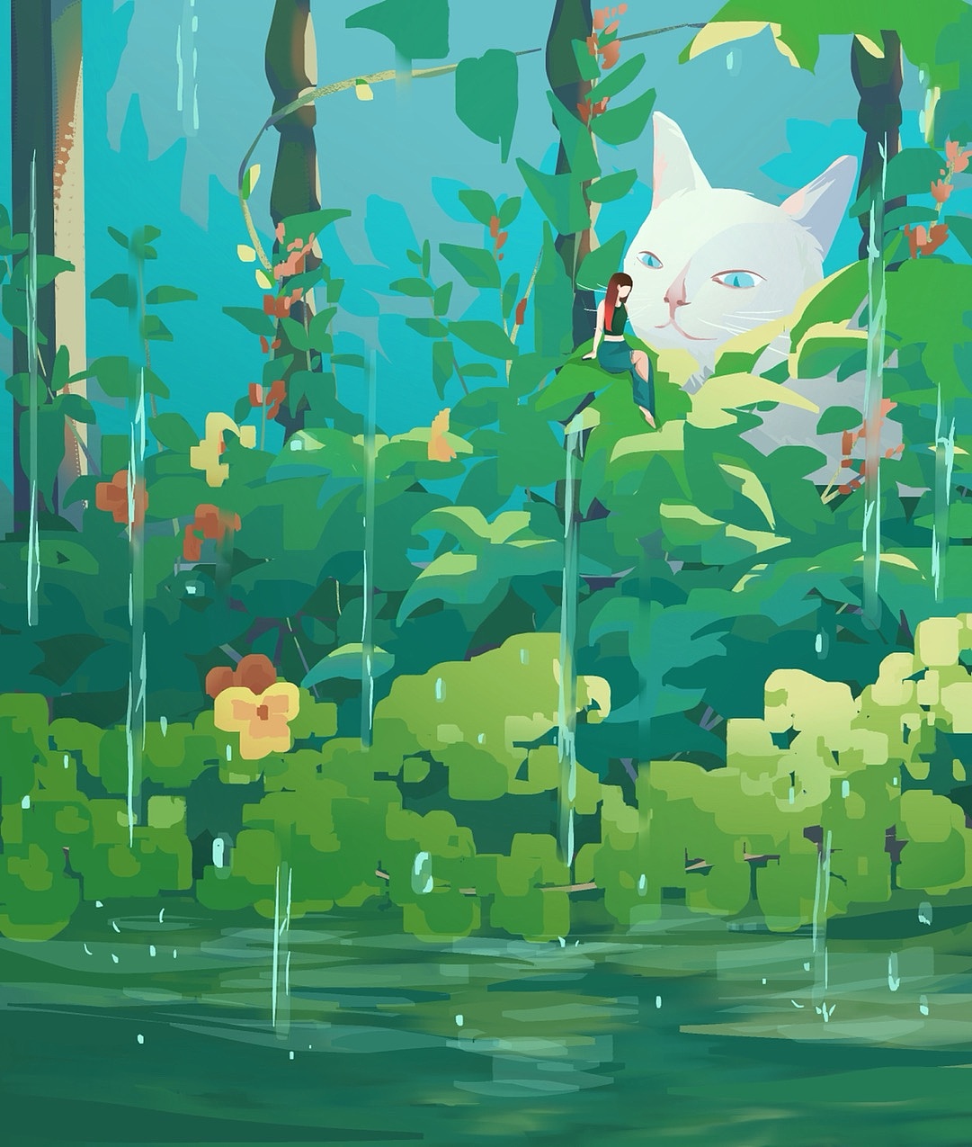秋天的雨和我的猫（图ZMzIzOTYwNTM2） - 创作习作 - 站酷设计师Ryn喵妖原创素材 - 站酷ZCOOL
