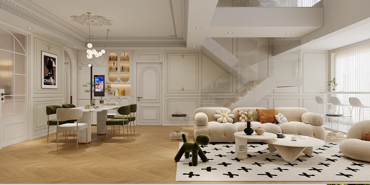 现代法式别墅,有人人羡慕的院子,坠入人间浪漫!