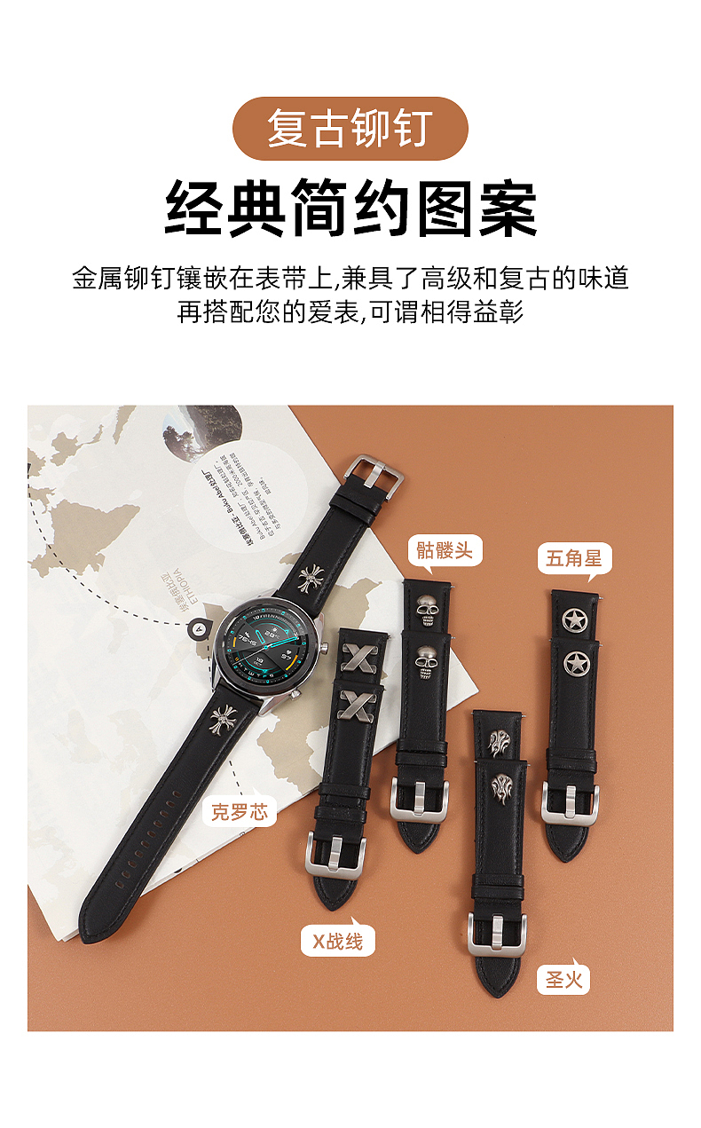 适用华为GT智能手表带主图详情 表带详情 表带拍摄主图