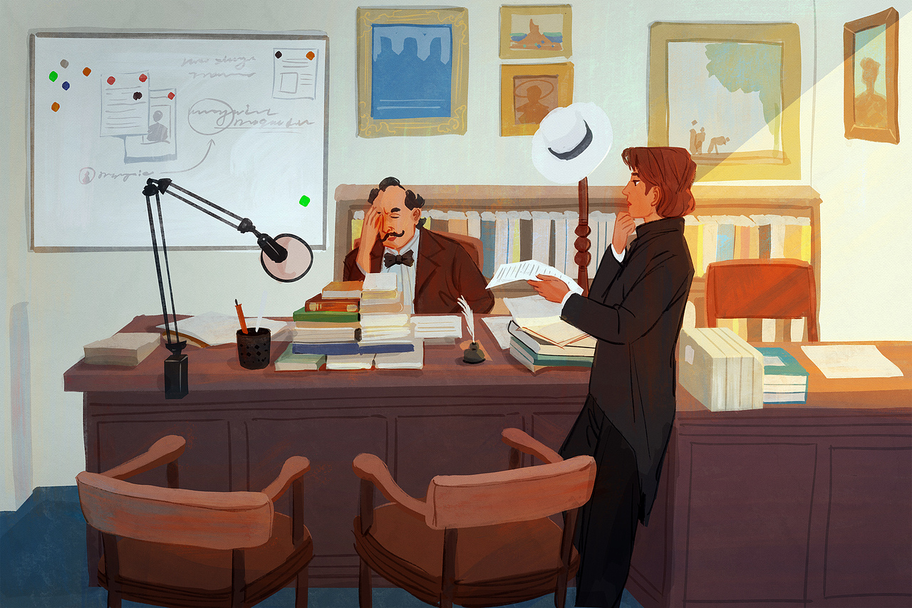 国外小说（图ZMzM0MDAwMzg4） - 单幅漫画 - 站酷设计师麦之浪文化原创素材 - 站酷ZCOOL