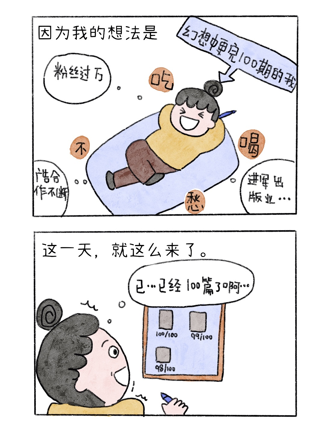 【不完美妈妈和八十分爸爸】100画完100期后