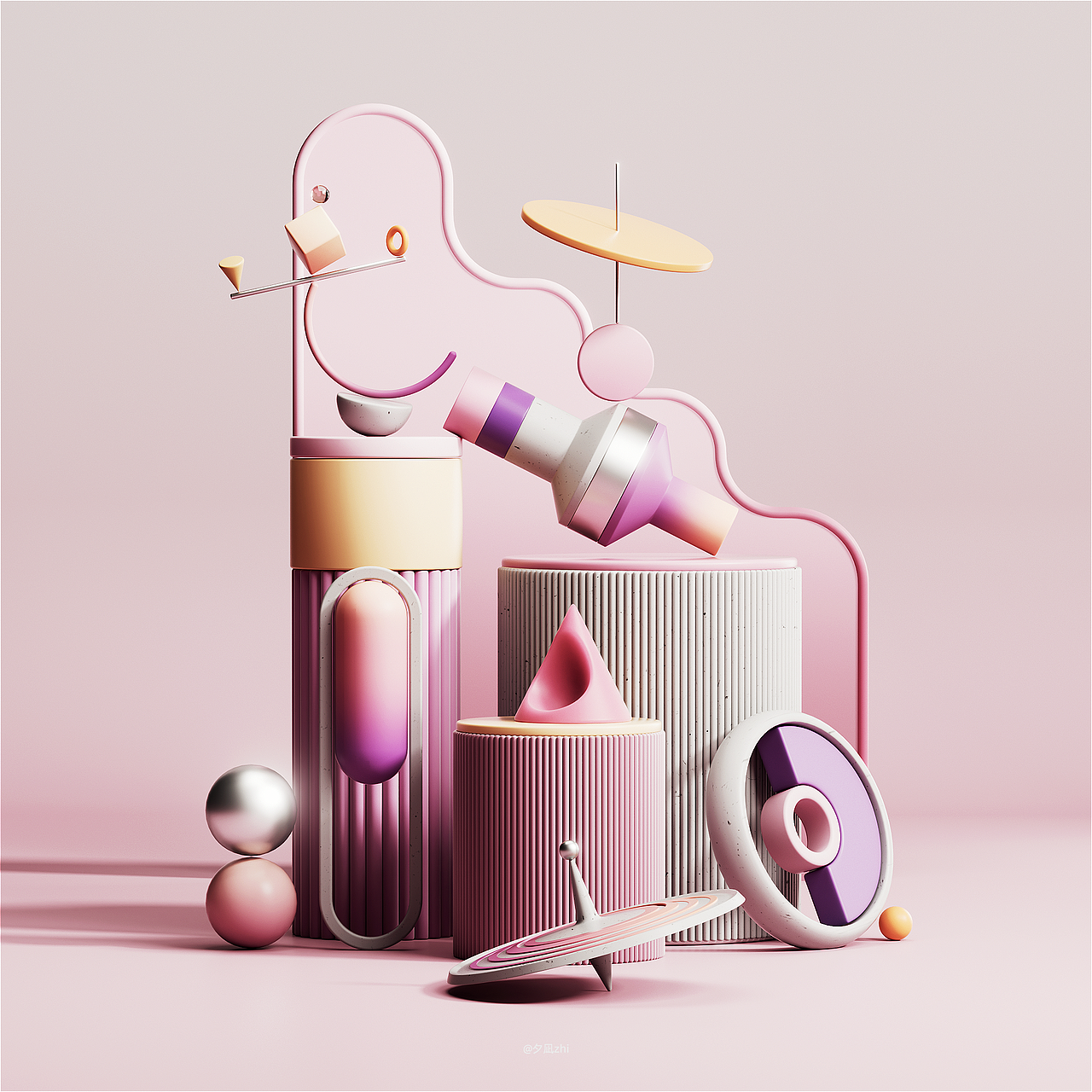 简易模型搭建和配色练习