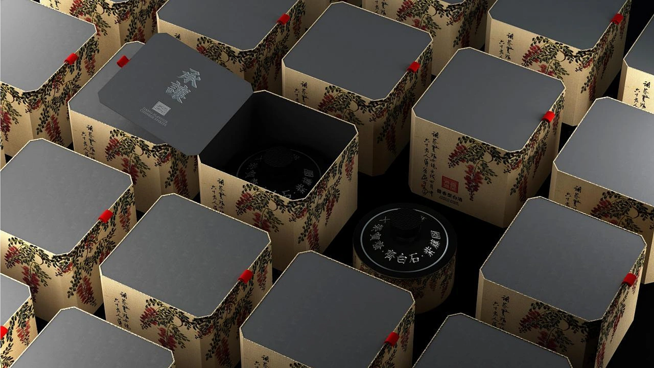 酱香白酒-包装插画-品牌vi