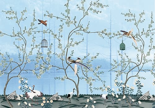 2023花鸟（图ZMzI4Nzc5OTgw） - 商业插画 - 站酷设计师新中式纱画图库原创素材 - 站酷ZCOOL