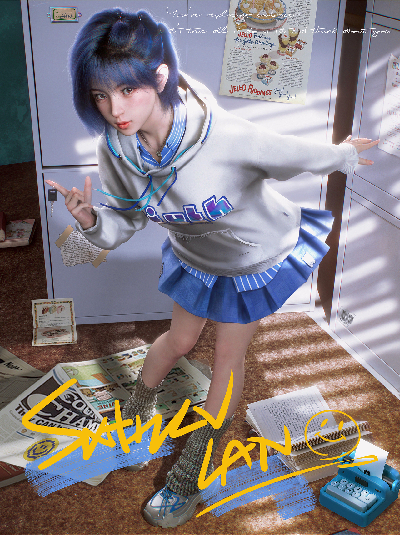 虚拟人-形象展示 | 岚の校园光影（图ZMzM1NjI4Mzcy） - IP形象 - 站酷设计师第六宇速_SixthCV原创素材 - 站酷ZCOOL