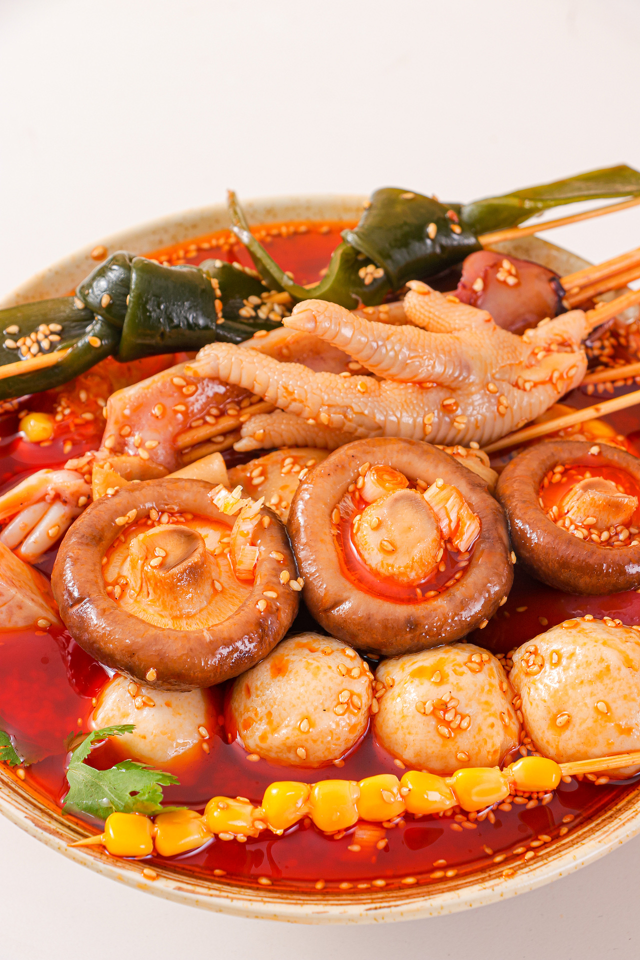 红油钵钵鸡调味料 藤椒辣椒油鸡爪鱿鱼 火锅底料丸子