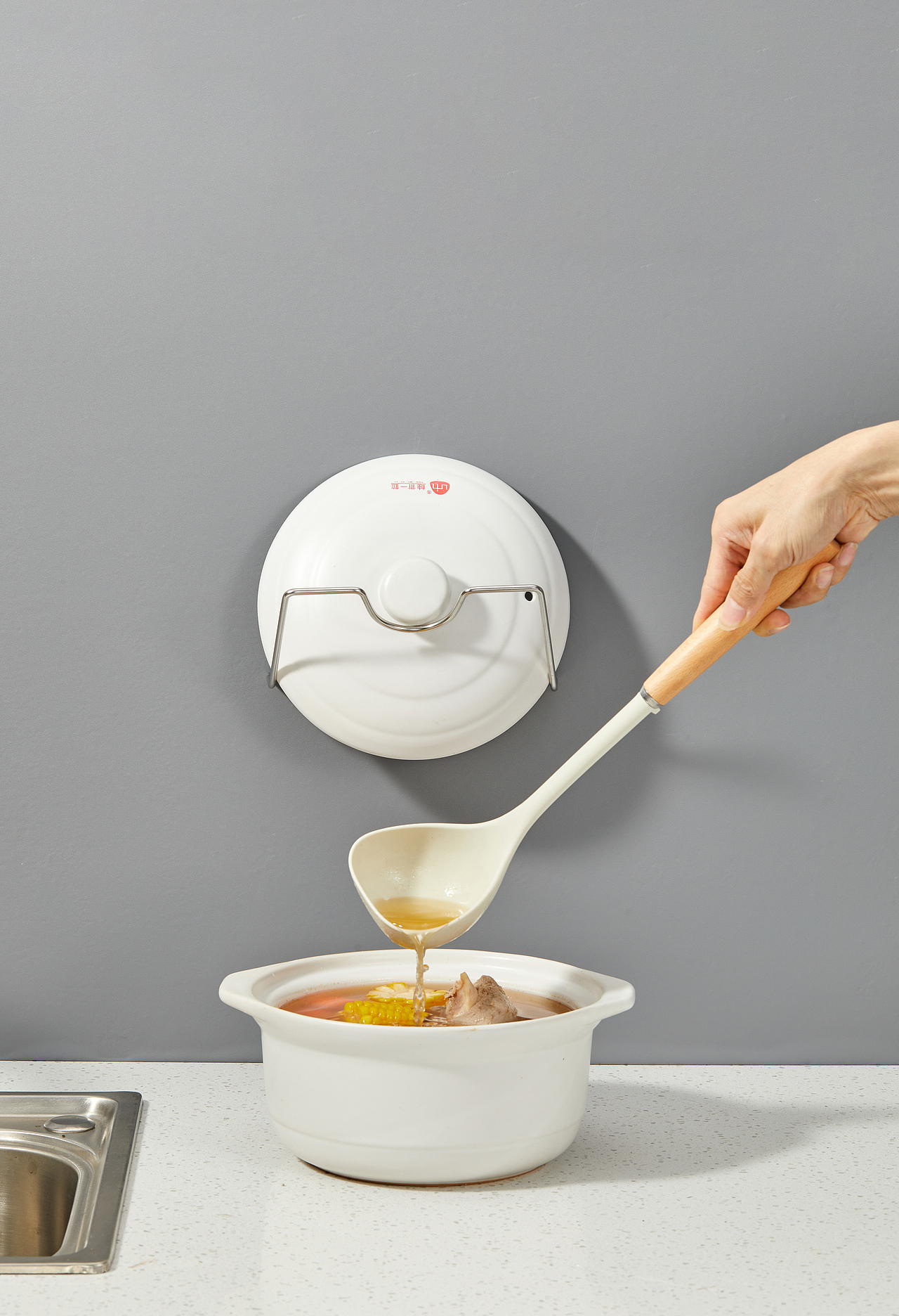 电商摄影 简易锅盖架