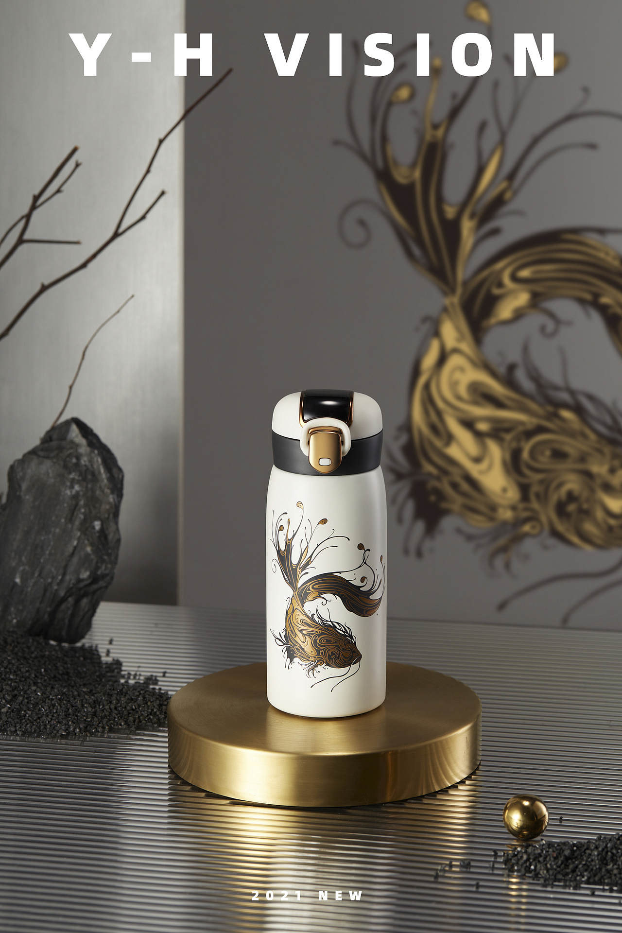 国潮风水杯拍摄