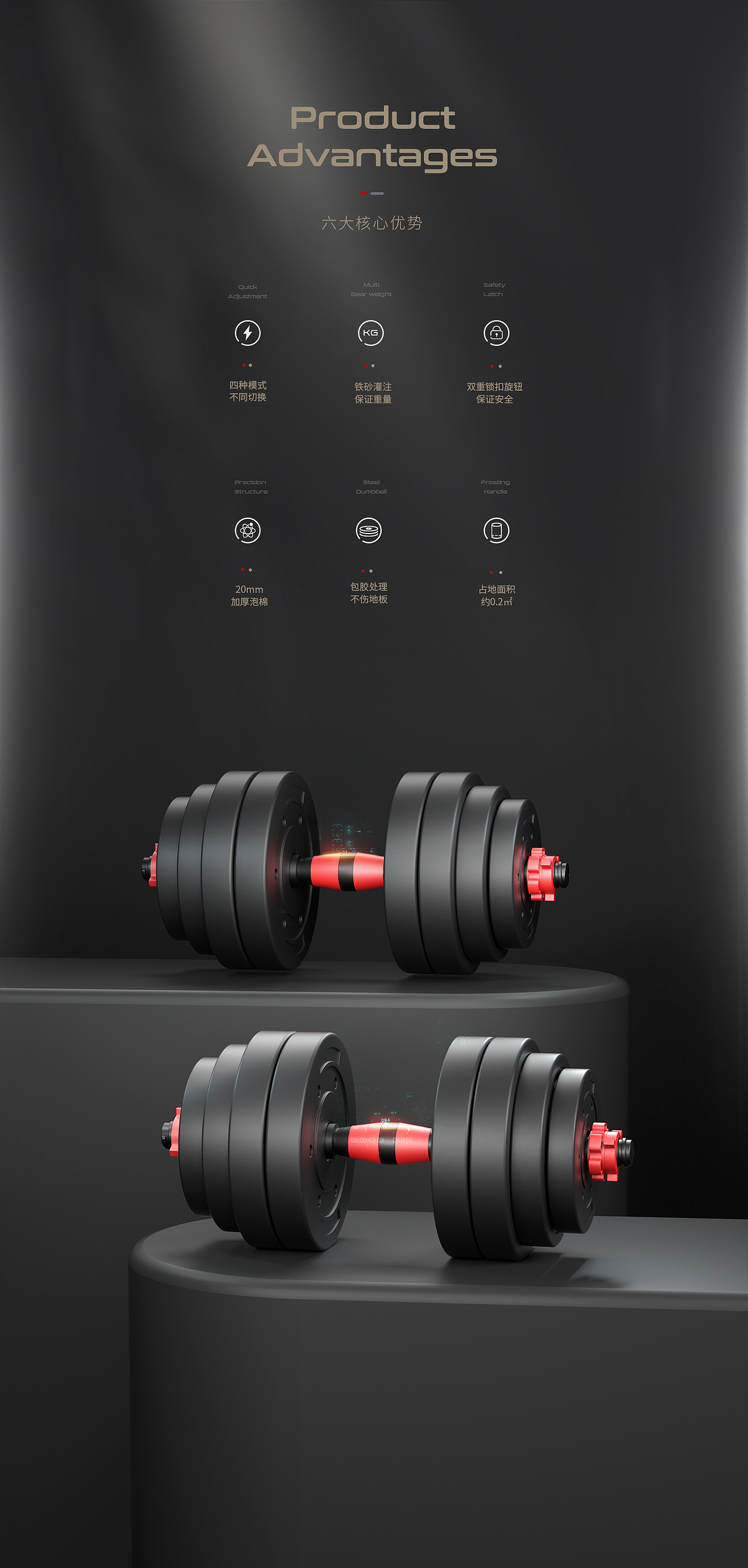 详情页设计 哑铃 俯卧撑板 筋膜枪（图ZMjk3OTc3MzM2） - 电商 - 站酷设计师XIONG竹子原创素材 - 站酷ZCOOL