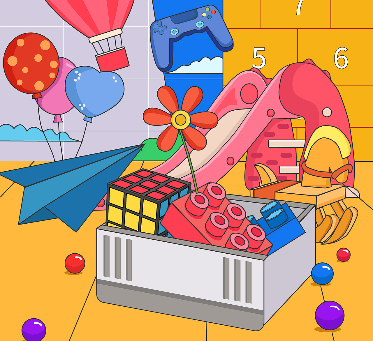 六一儿童海报练习（图ZMzQxODcwMzg0） - 图案 - 站酷设计师雨SARAH原创素材 - 站酷ZCOOL