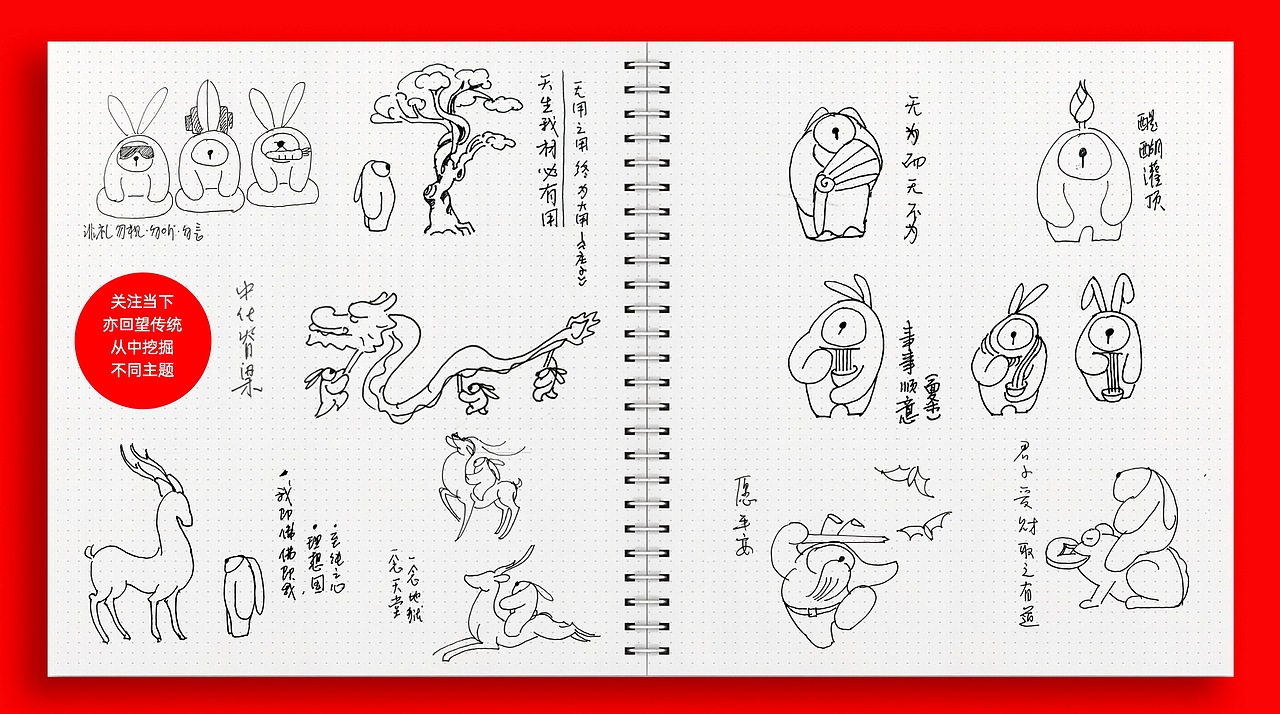 仓耳红兔IP诞生记 传统篇（图ZMzE2NTY4NTUy） - IP形象 - 站酷设计师仓耳屏显字库原创素材 - 站酷ZCOOL