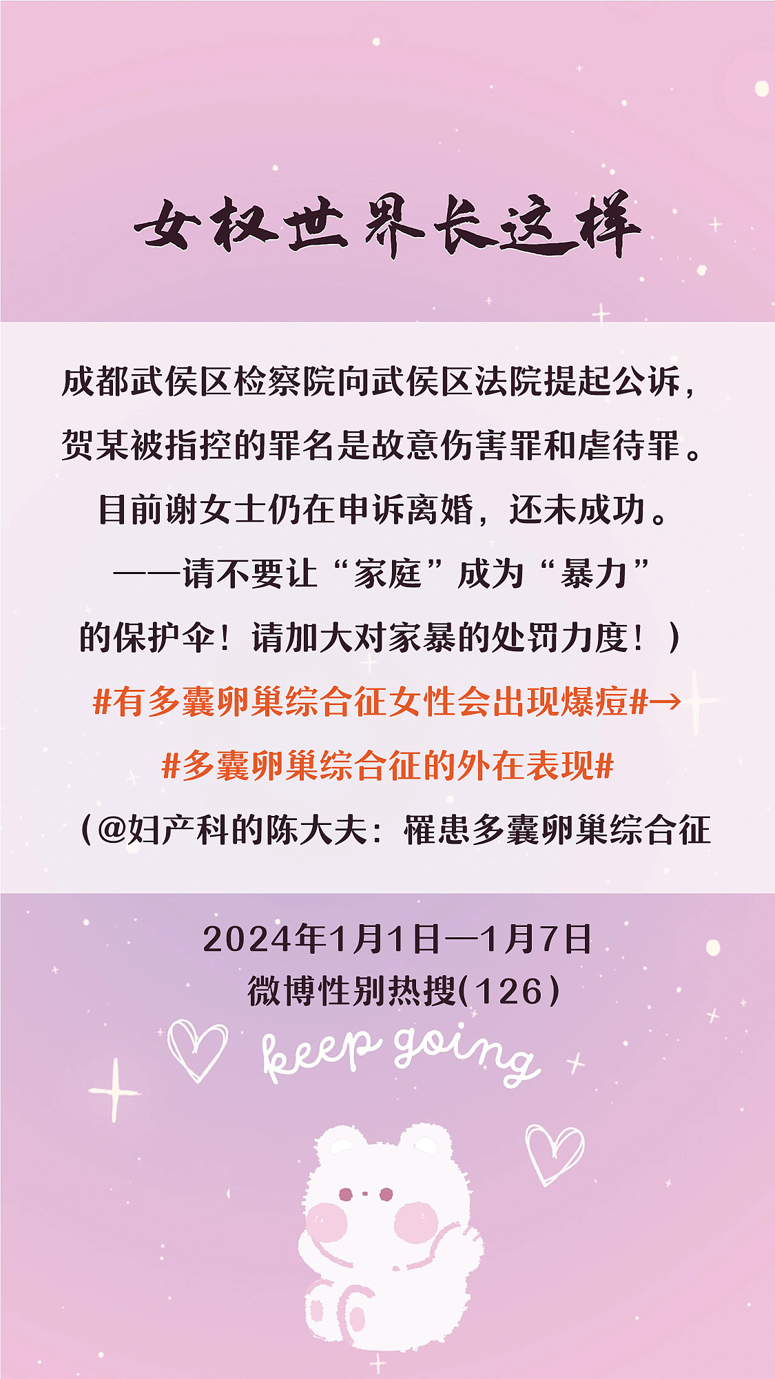 阿p-女权世界长这样73: 1/1/2024-1/7/2024（下）