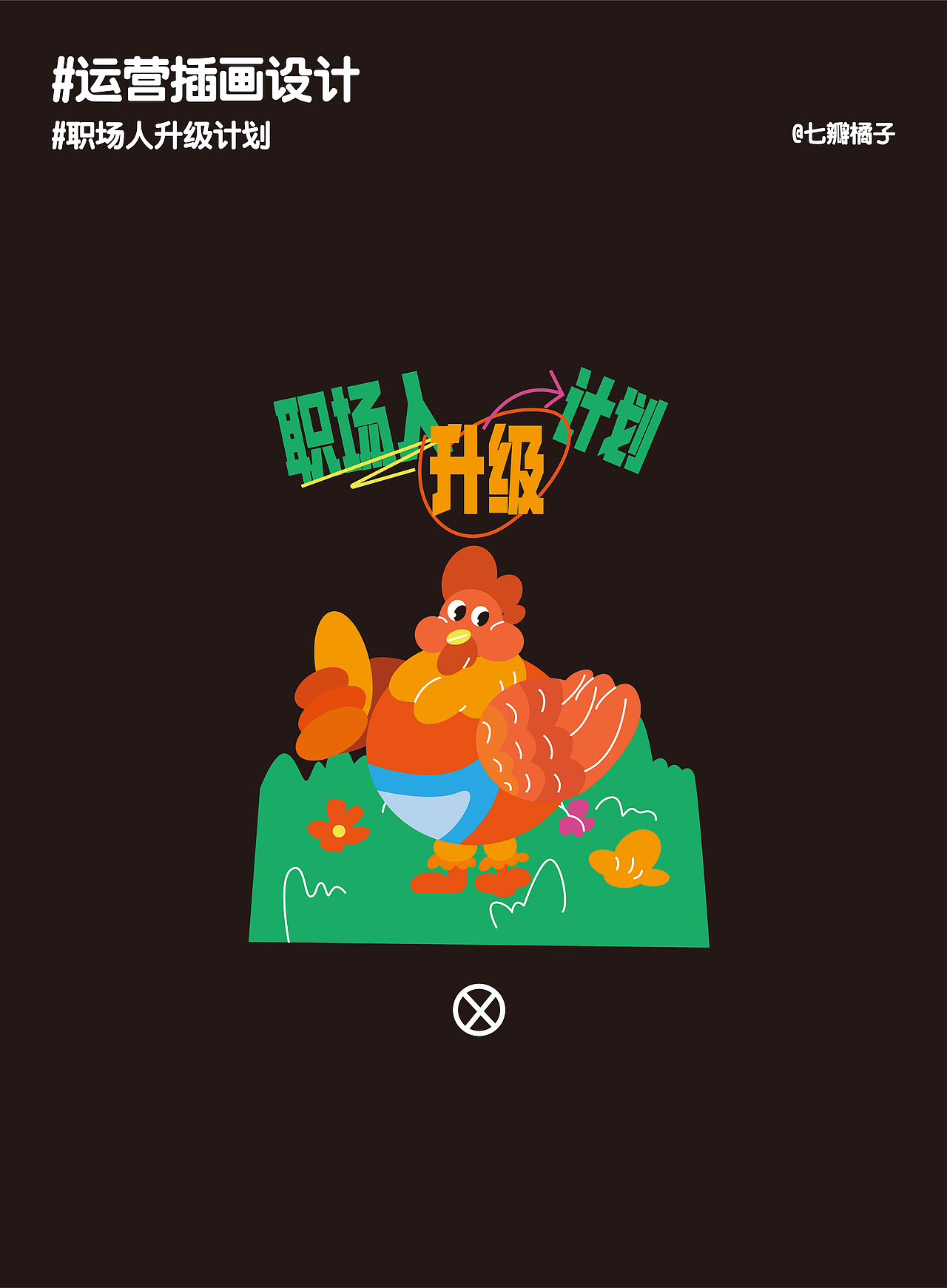 运营插画项目练习——职场人升级计划（图ZMzE1Mzk2MjA0） - 创作习作 - 站酷设计师七瓣橘子QI原创素材 - 站酷ZCOOL
