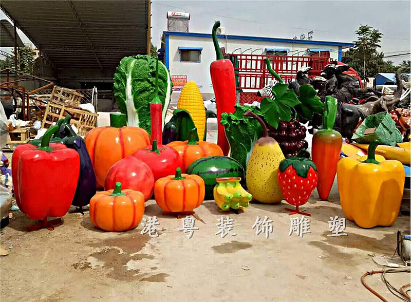 玻璃钢纤维卡通仿真水果雕塑园林景观草坪雕塑摆件装饰