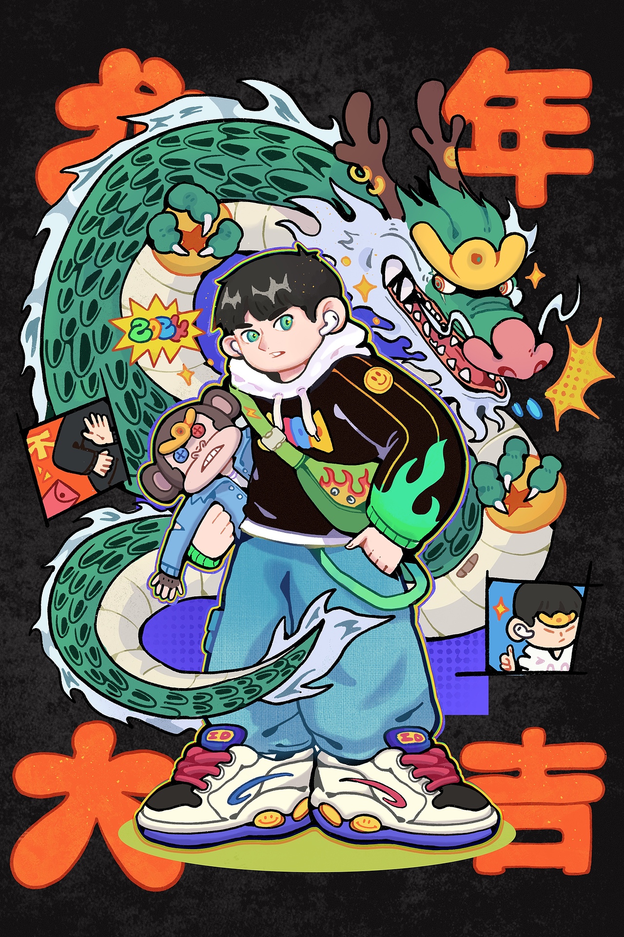 近期瞎画的一些图🐲🐲（图ZMzYzMTIyNjQ0） - 新锐潮流插画 - 站酷设计师养猪男孩核桃原创素材 - 站酷ZCOOL