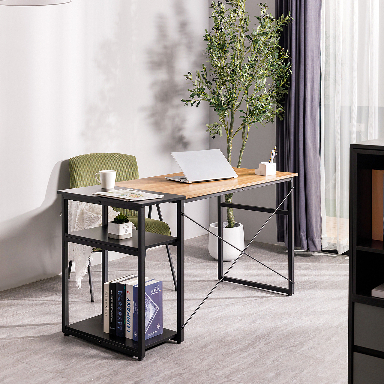 跨境电商作品展示-实拍家具-双拼写字桌