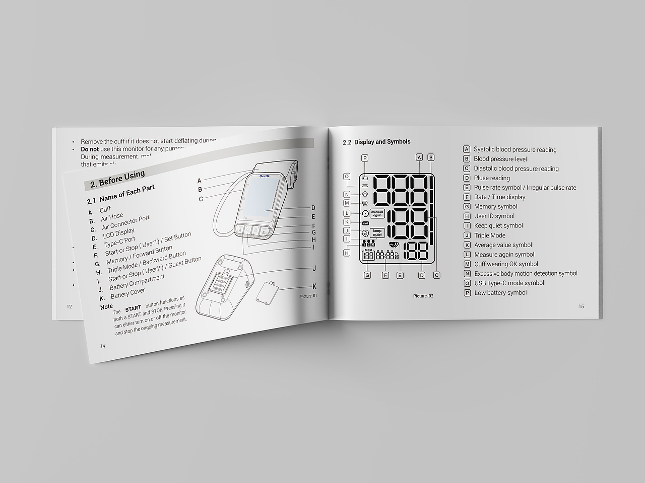 血压计项目 说明书与使用指南,包装相关设计