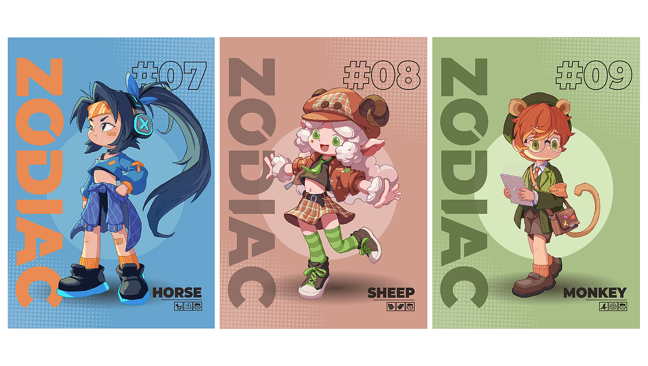 十二生肖卡通角色设计合集（图ZMzA1ODc4MjQ0） - 创作习作 - 站酷设计师Rupert0328原创素材 - 站酷ZCOOL