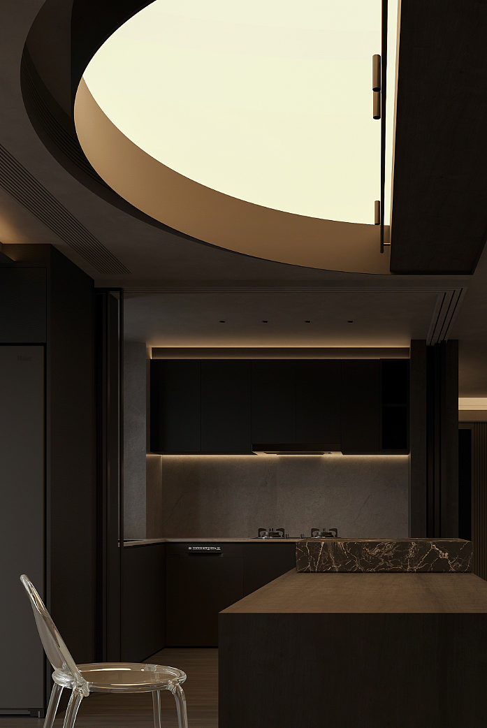 100㎡ 意式极简 黑金高级感