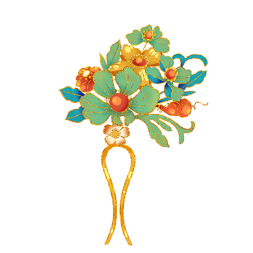 簪钗髻中绕（图ZMzU2NDI3OTE2） - 创作习作 - 站酷设计师喵美心善草灯原创素材 - 站酷ZCOOL