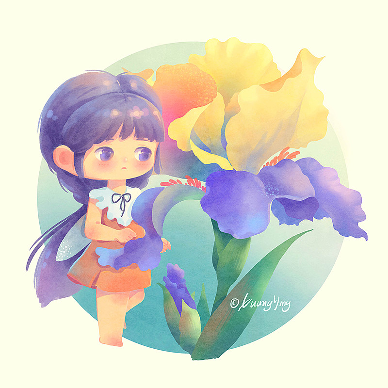 花丫头系列（图ZMzM5MzU3Mjk2） - 商业插画 - 站酷设计师插画师光影摇曳原创素材 - 站酷ZCOOL