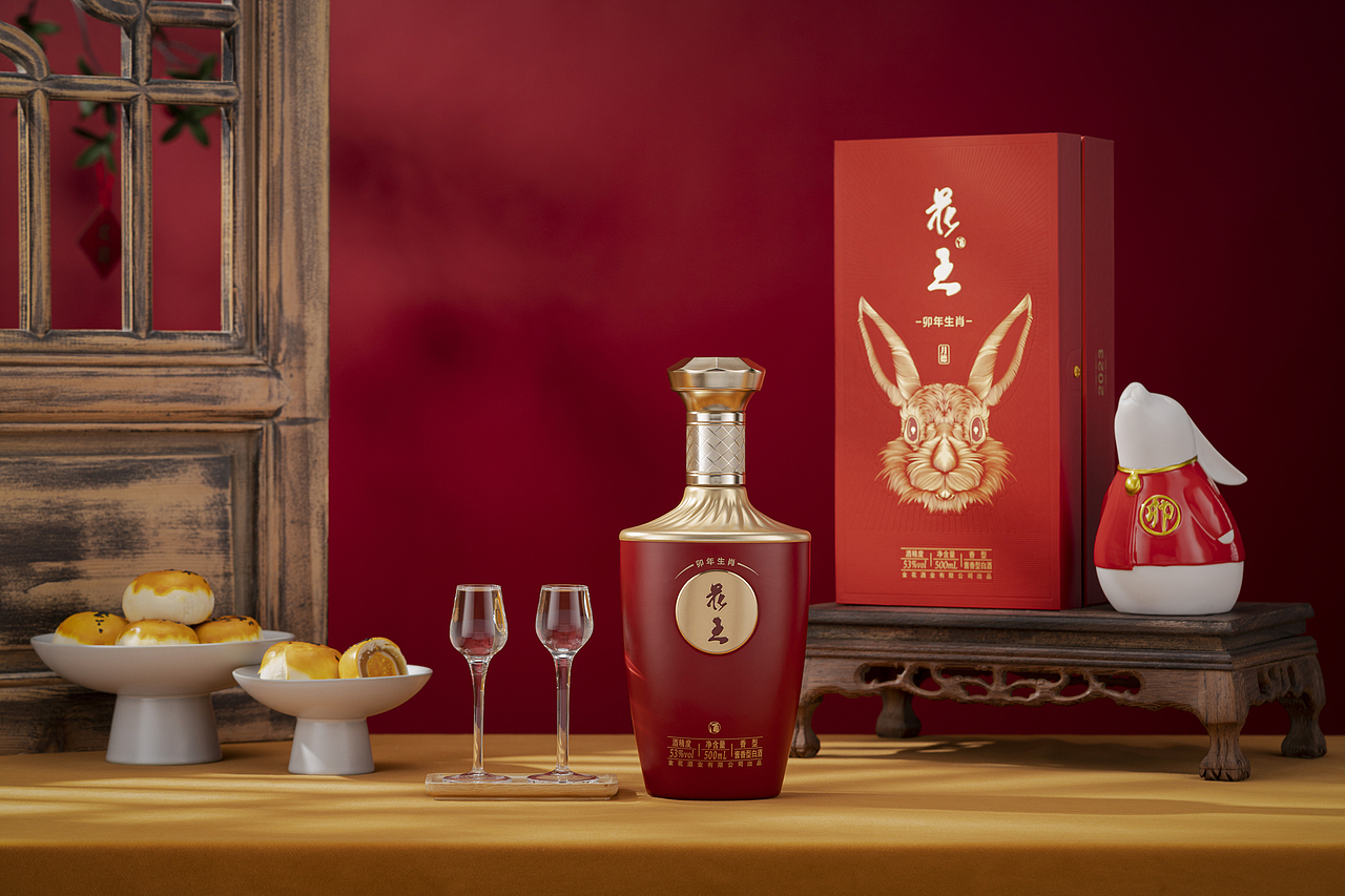 白酒拍摄——花王酱香型白酒