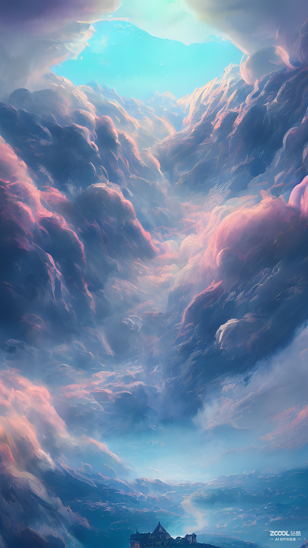 #AI创作实验室#紫幻云城（图ZMzI0MzA1NTIw） - AI作品 - 站酷设计师星FH原创素材 - 站酷ZCOOL