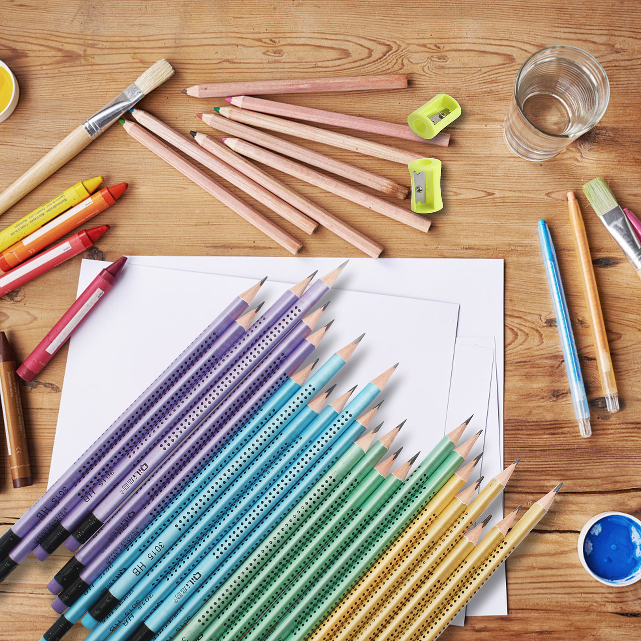 26件HB免削书写铅笔套装