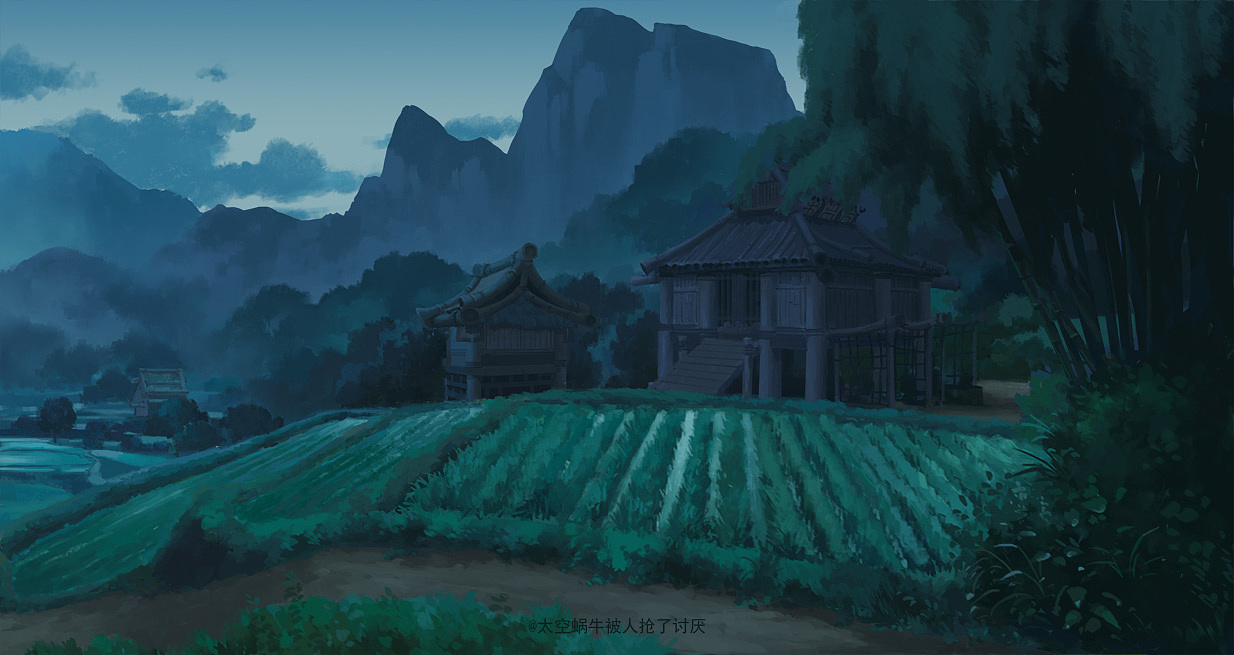 不一样的魔兽世界——四风谷的清晨（图ZMzAzNzM3NDY4） - 艺术插画 - 站酷设计师太空蜗牛爱画画原创素材 - 站酷ZCOOL