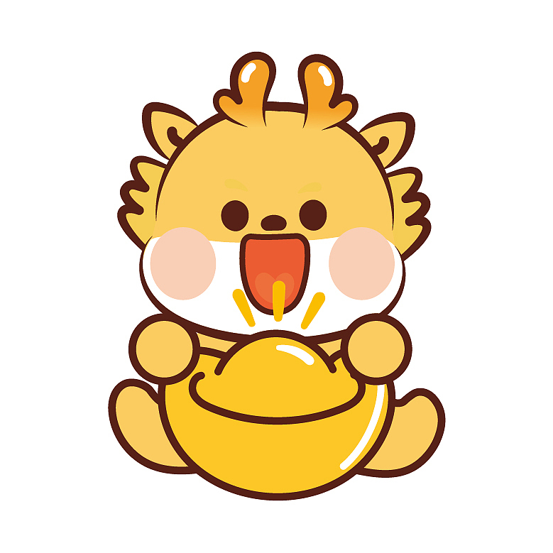 龙卡通图片 小飞龙龙年插画（图ZMzQ4MDI3MTU2） - 商业插画 - 站酷设计师阿茹生肖IP原创素材 - 站酷ZCOOL