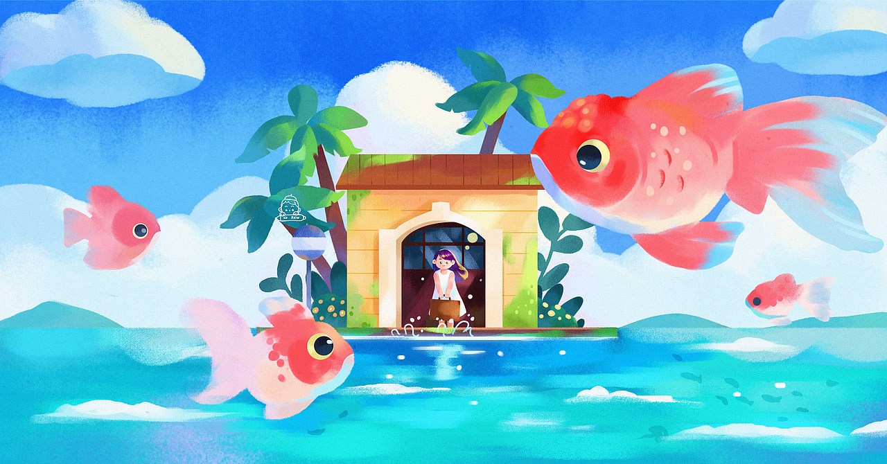 近期画的一些儿童插画和动物练习作品