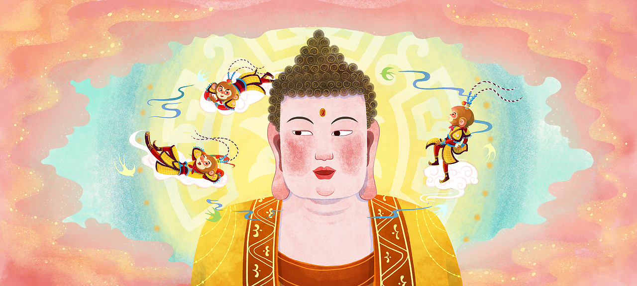 繪本《被壓五指山》（圖ZMzEwMzA1NTY0） - 兒童插畫 - 站酷設(shè)計師脆脆脆脆鯊原創(chuàng)素材 - 站酷ZCOOL