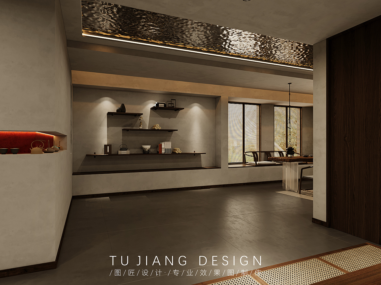 禅意·山水雅韵 现代之境,也强调了原始的凝重感。