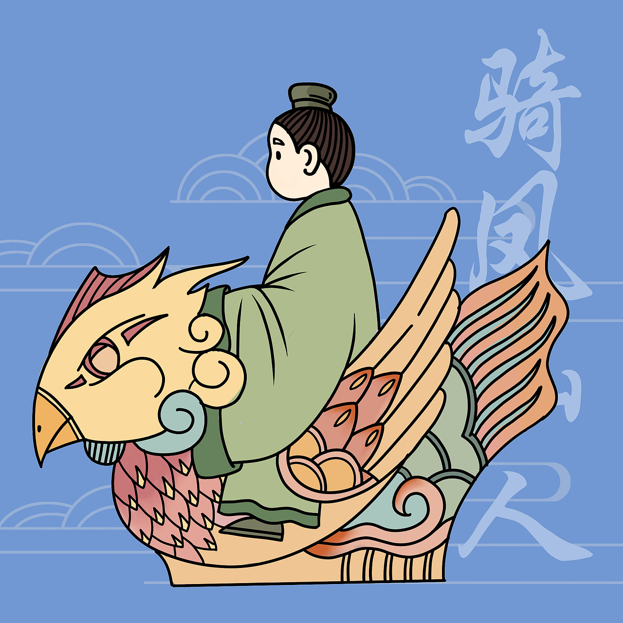 故宫太和殿屋顶脊兽原创系列_兔子也爱猫站酷ZCOOL