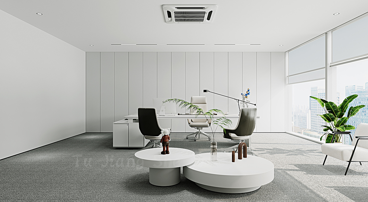 “净”与“静”美学|极致白色办公空间