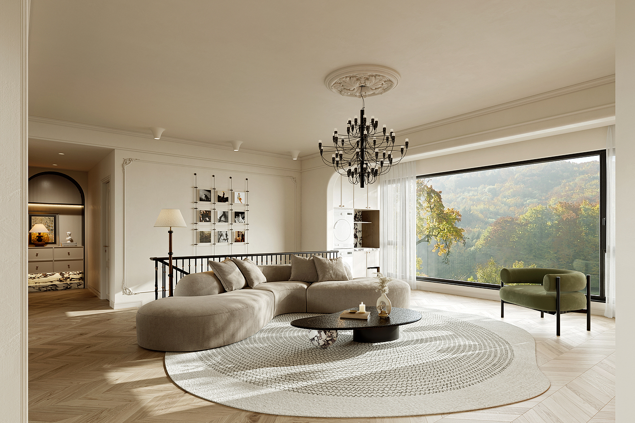 奶油法式客餐厅（图ZMzcwNDM4MzMy） - 家装设计 - 站酷设计师痞老蟹原创素材 - 站酷ZCOOL